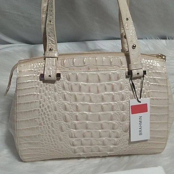 SOLD!! NWT Alice Sunglow Melbourne Genuine Leather Brahmin Bag W Dust Bag - Picture 9 of 16